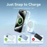Magnetyczny Powerbank bezprzewodowy Vention FHS 5000mAh Niebieski - obrazek 7