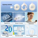 Słuchawki douszne Vention True Wireless Bluetooth czarne - obrazek 4