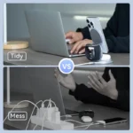 Ładowarka magnetyczna Vention MagSafe składana podstawka 3 w 1 srebrna - obrazek 4