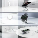 Ładowarka magnetyczna Vention MagSafe składana podstawka 3 w 1 srebrna - obrazek 5