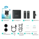 Mikrofon lavalier bezprzewodowy 2-pak USB-C z etui ładującym Vention - obrazek 3