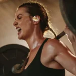 Vention Sportowe Zauszne Słuchawki Bezprzewodowe Bluetooth 5.3 USB-C Biało złote - obrazek 7