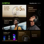 Oraimo BoomPop Lite Bezprzewodowe Słuchawki Nauszne Bluetooth Jasno Złote - obrazek 8