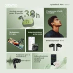 Oraimo SpaceBuds Neo słuchawki bezprzewodowe douszne Zielone - obrazek 3