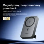 Oraimo Powerbank magnetyczny Magsafe 10000mAh 15W czarny - obrazek 2