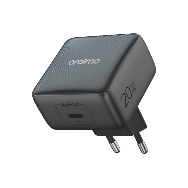 13245 Oraimo ładowarka sieciowa 20 Chic Czarna GaN 20W - obrazek 1