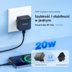 Oraimo ładowarka sieciowa 20 Chic Czarna GaN 20W - obrazek 7