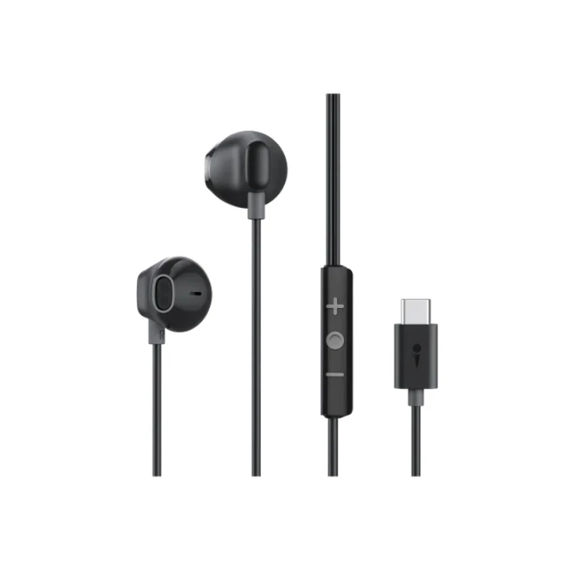 13278 Oraimo słuchawki douszne przewodowe Halo Airy czarne USB-C - obrazek 1
