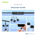 Oraimo słuchawki douszne przewodowe Halo Airy czarne USB-C - obrazek 6