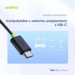Oraimo słuchawki douszne przewodowe Halo Airy czarne USB-C - obrazek 8