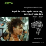 Oraimo FreePods Pro 2 słuchawki bezprzewodowe douszne Space Grey Srebrne ANC - obrazek 5