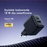 Oraimo Ładowarka sieciowa 18W USB-A + USB-C Cannon 18D - obrazek 3