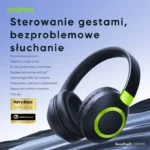Oraimo BoompPop 2S Słuchawki Bezprzewodowe Nauszne Bluetooth ENC Niebieskie - obrazek 3