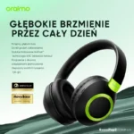Oraimo BoomPop 2 Słuchawki Bezprzewodowe Nauszne Bluetooth ENC Czarne - obrazek 3