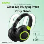 Oraimo BoomPop 2 Słuchawki Bezprzewodowe Nauszne Bluetooth ENC Czarne - obrazek 5