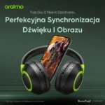 Oraimo BoomPop 2 Słuchawki Bezprzewodowe Nauszne Bluetooth ENC Czarne - obrazek 9