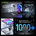 Oraimo PowerCube GaN 36 Pro Ładowarka sieciowa  USB-C + USB-C podwójna Szybkie ładowanie - obrazek 3