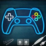 Neon LED PS5 Controller Gamepad Regulacja jasności, USB - obrazek 10