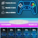 Neon LED PS5 Controller Gamepad Regulacja jasności, USB - obrazek 12