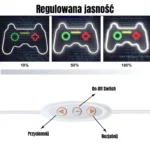 Neon LED Controller Gamepad Regulacja jasności, USB - obrazek 7