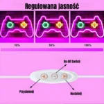 Neon LED Controller Gamepad Regulacja jasności, USB - obrazek 13