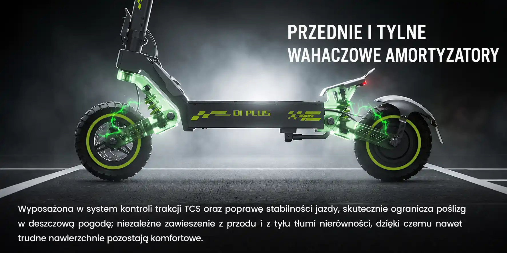 Przednie i tylne amortyzatory iSinwheel D1 Plus