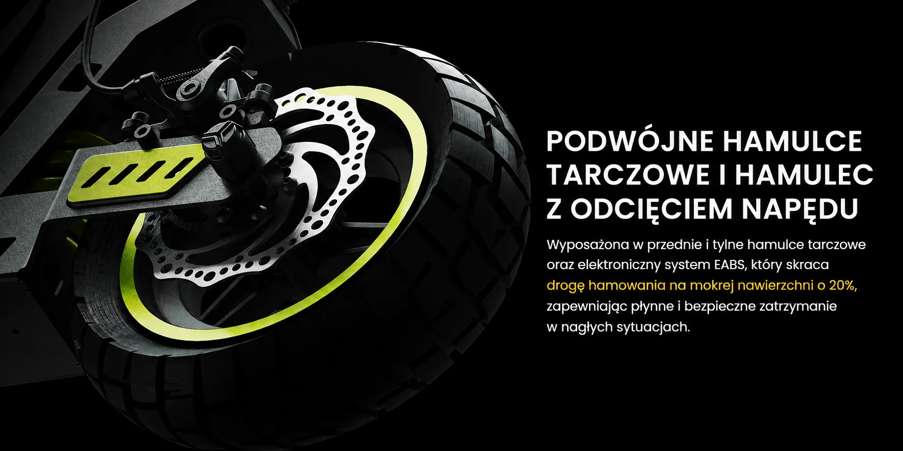 Podwójne hamulce tarczowe iSinwheel D1 Plus