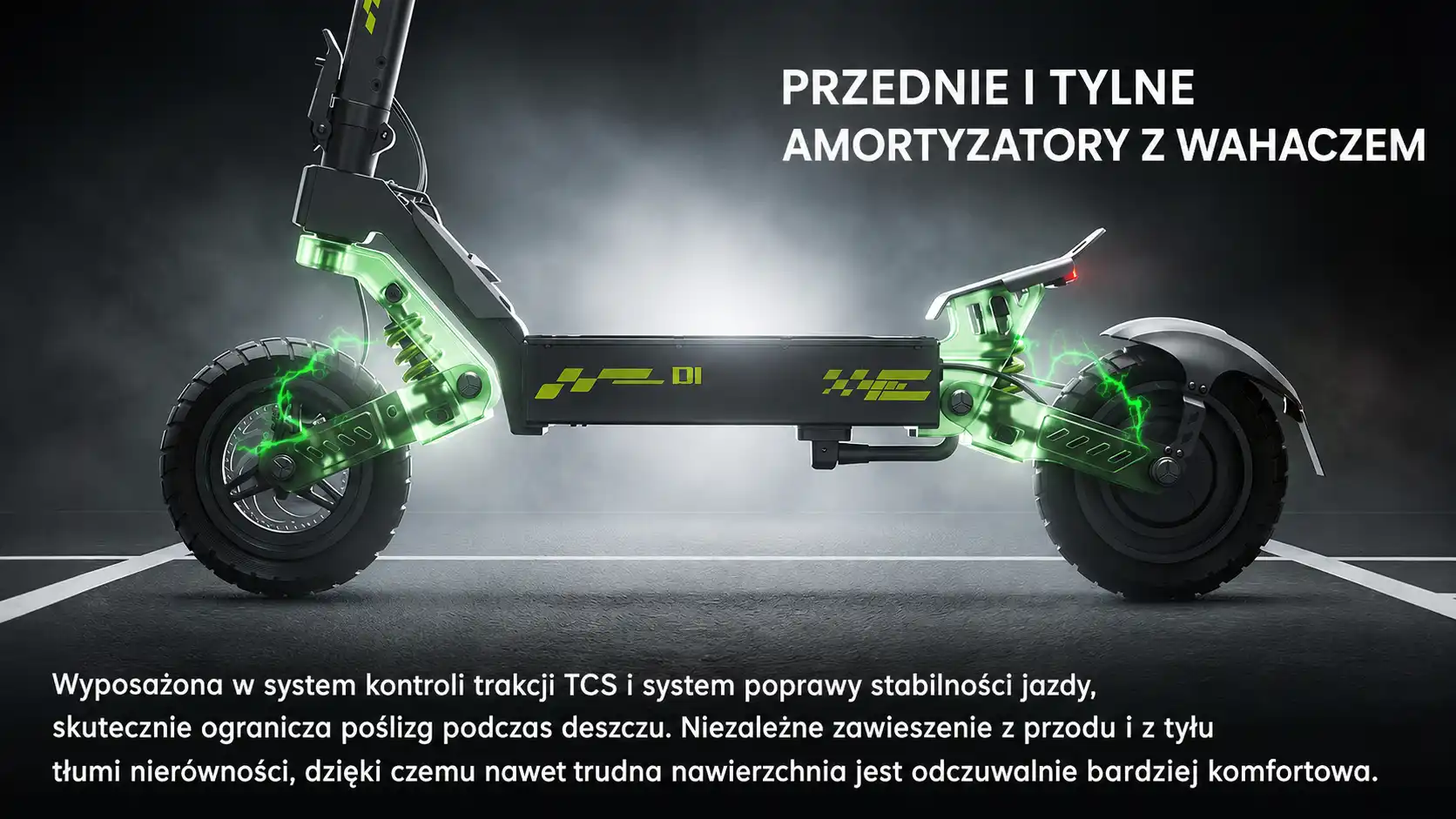 Przednie i tylne amortyzatory iSinwheel D1