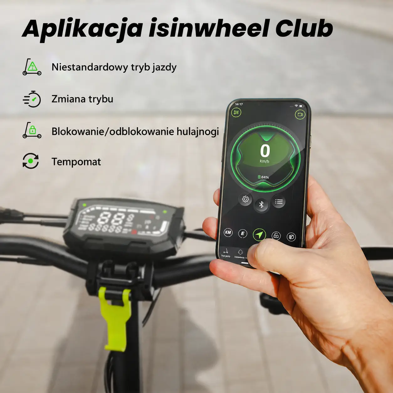 Aplikacja iSinwheel Club dla hulajnogi D2