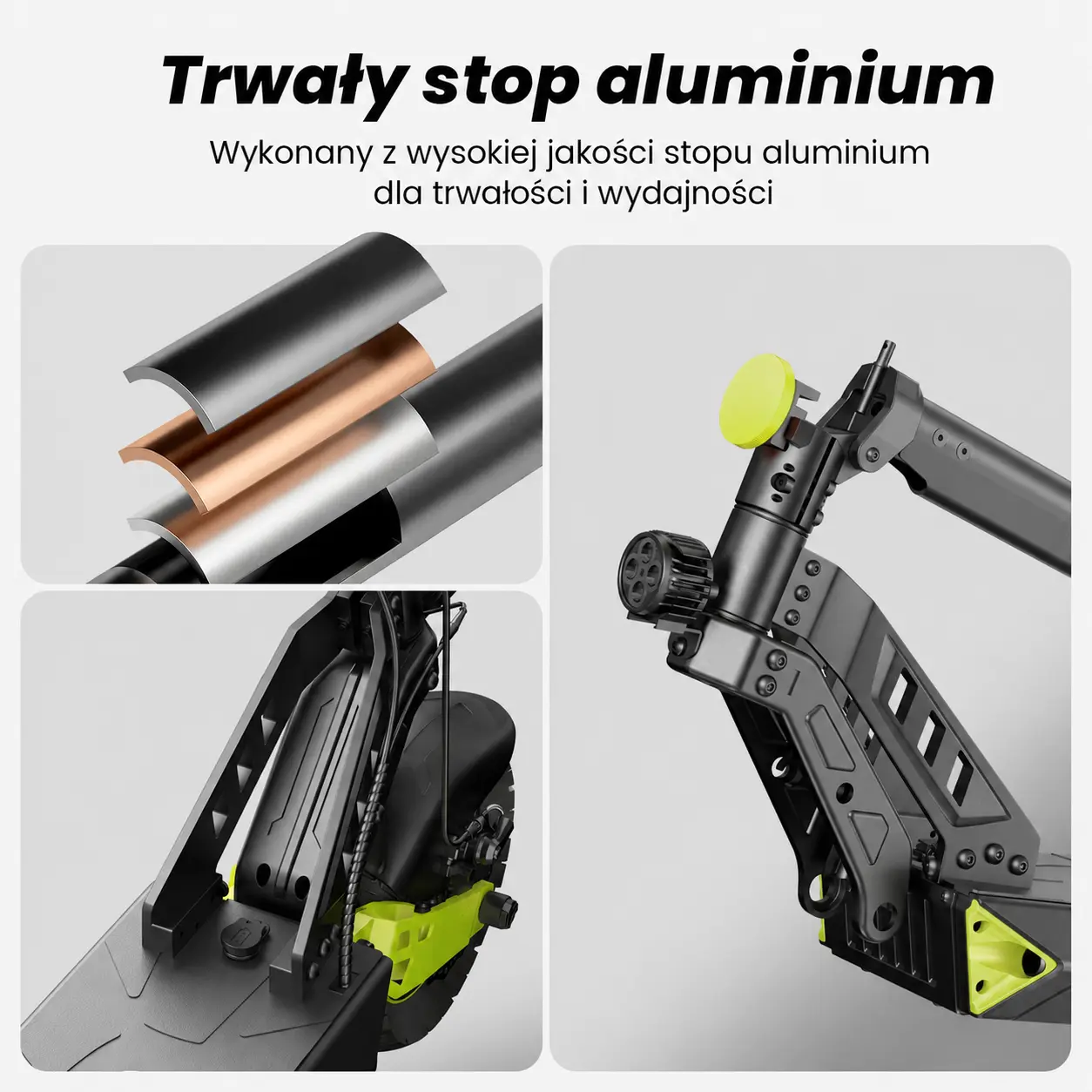Aluminiowa składana konstrukcja hulajnogi iSinwheel D2