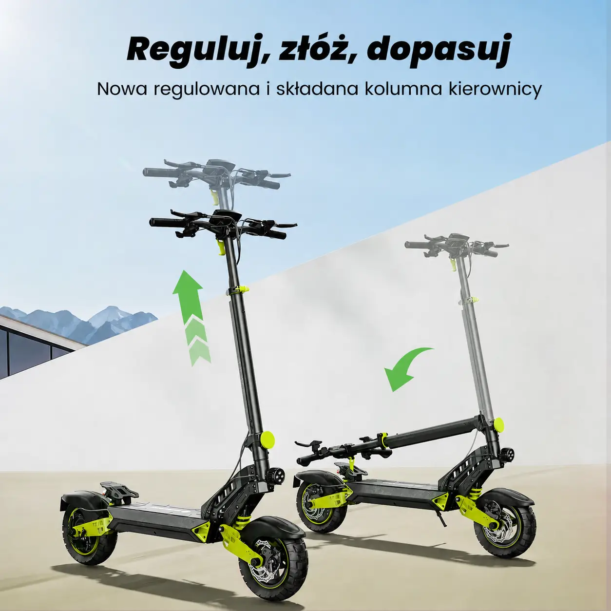 Regulowana i składana kolumna kierownicy iSinwheel D2