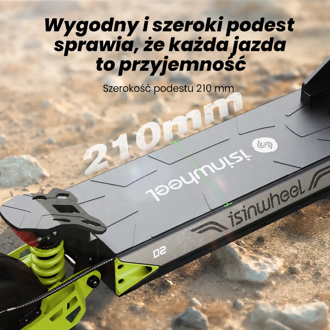 Szeroki podest hulajnogi iSinwheel D2