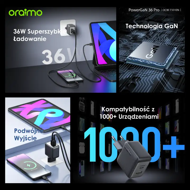 Zestaw Oraimo GaN 33 Pro