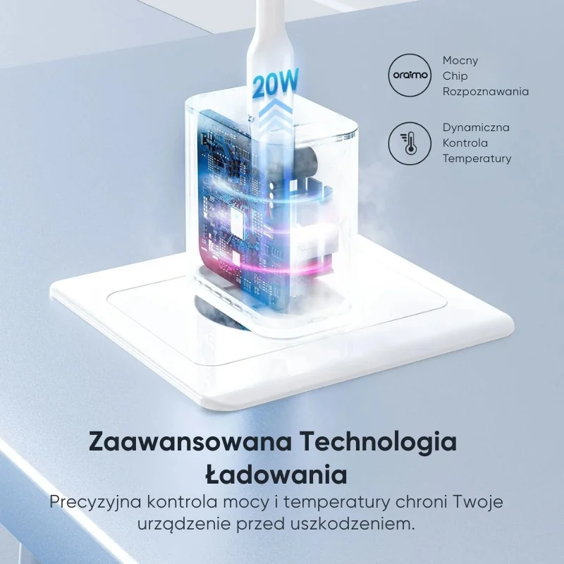 Oraimo ładowarka USB-C do telefonu 20W QC 3.0 Apple Samsung + kabel 60W