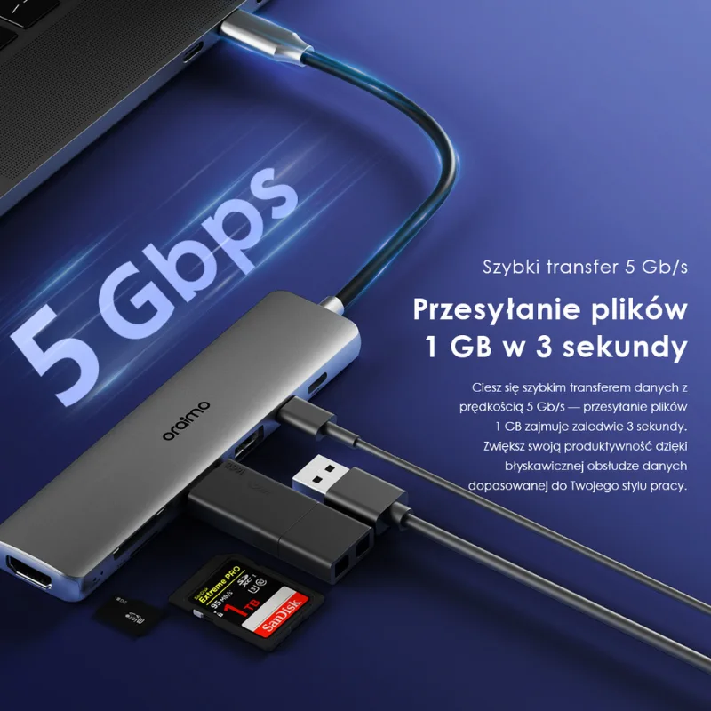 Oraimo USB-C Hub PD 100W