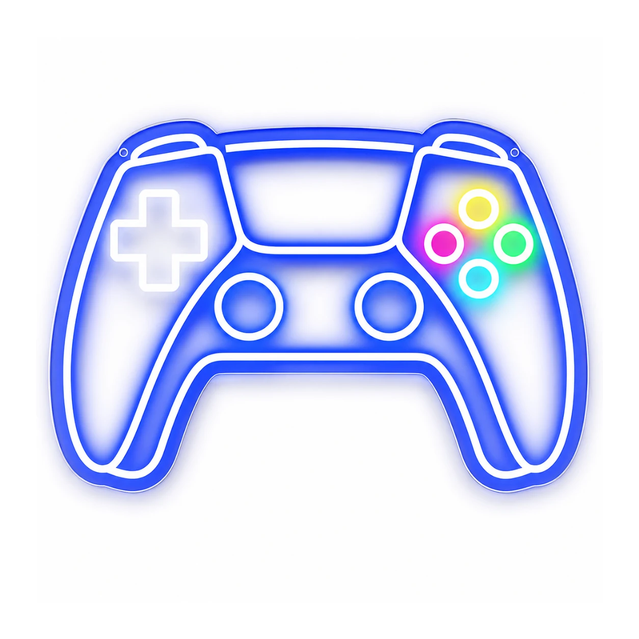 PS5_RGB_LED3 Neon LED PS5 Controller Gamepad Regulacja jasności, USB - obrazek 1