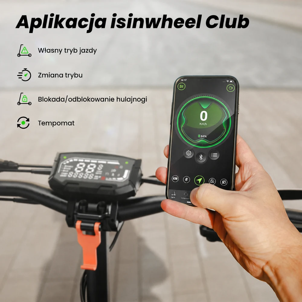 Aplikacja iSinwheel Club dla hulajnogi D2 Orange