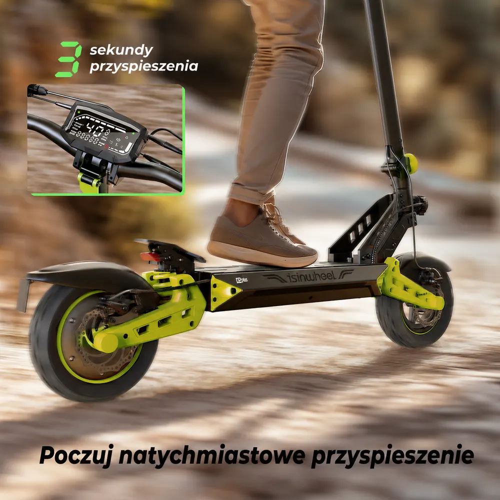 Przyspieszenie hulajnogi iSinwheel D2 Plus