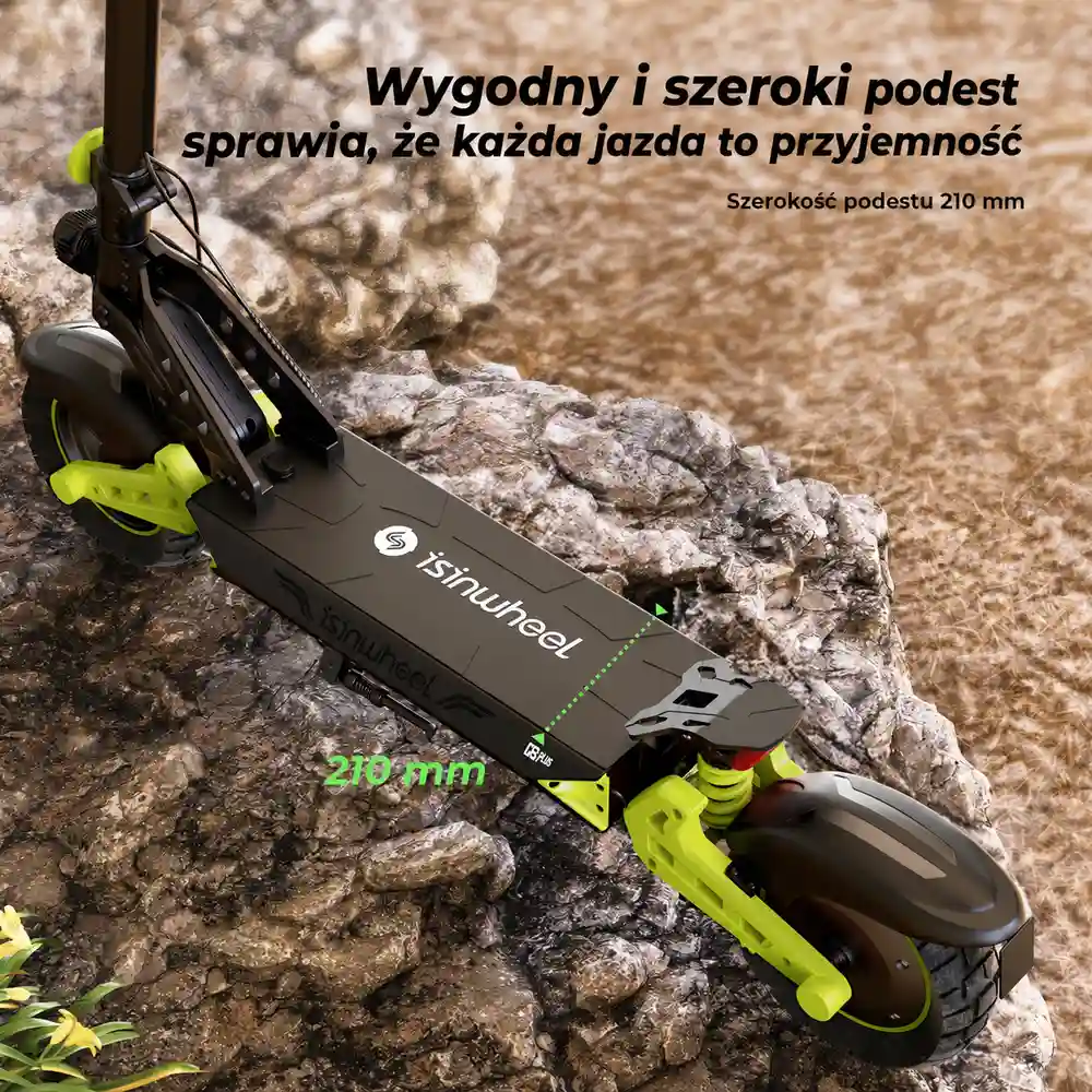Szeroki podest 210 mm hulajnogi iSinwheel D2 Plus