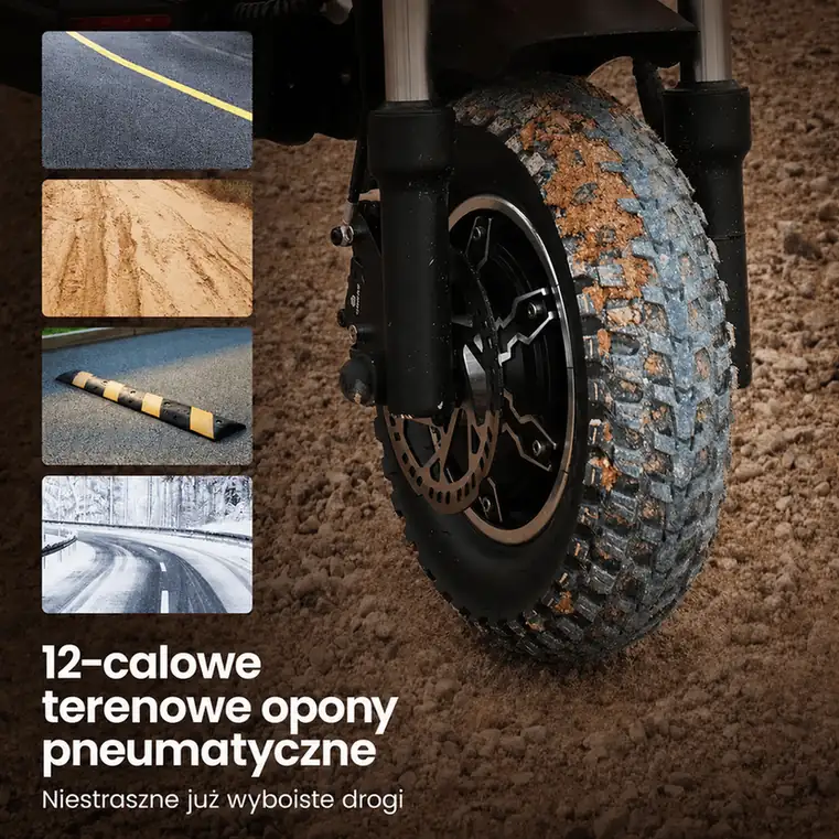 12-calowe terenowe opony pneumatyczne iScooter IX8