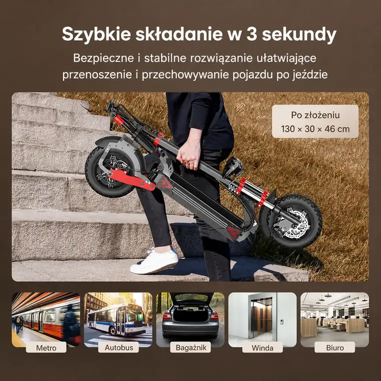 System szybkiego składania hulajnogi iScooter IX8