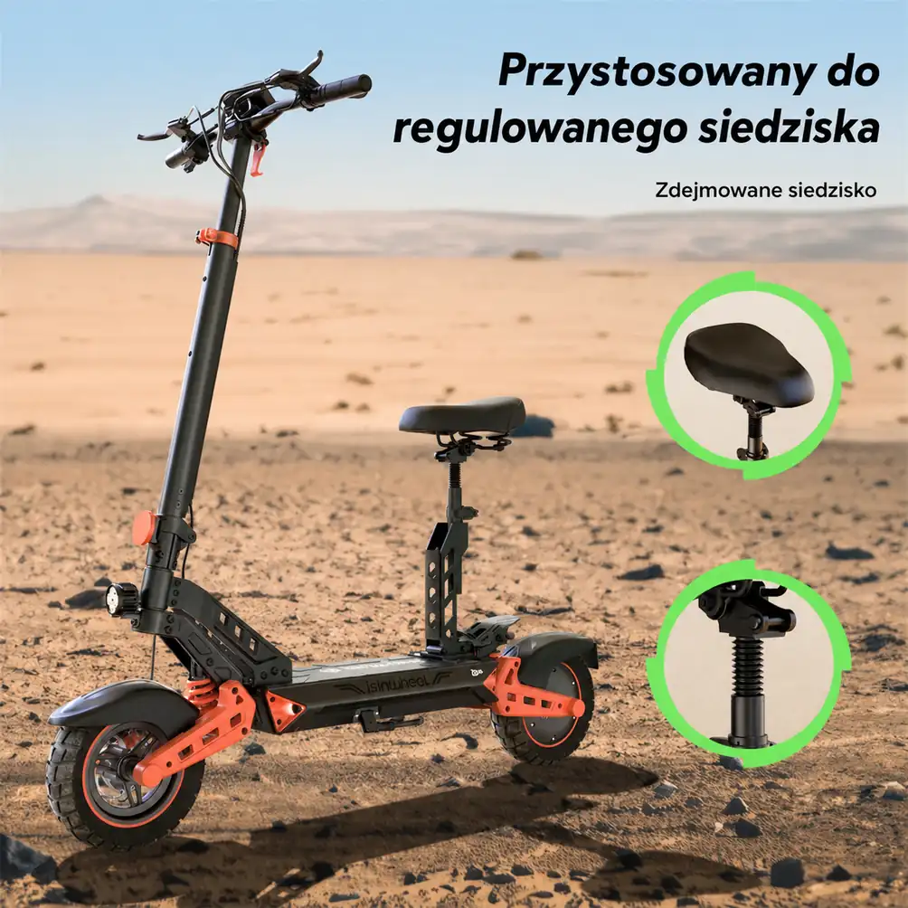 Regulowane siedzisko hulajnogi iSinwheel D2 Plus Orange
