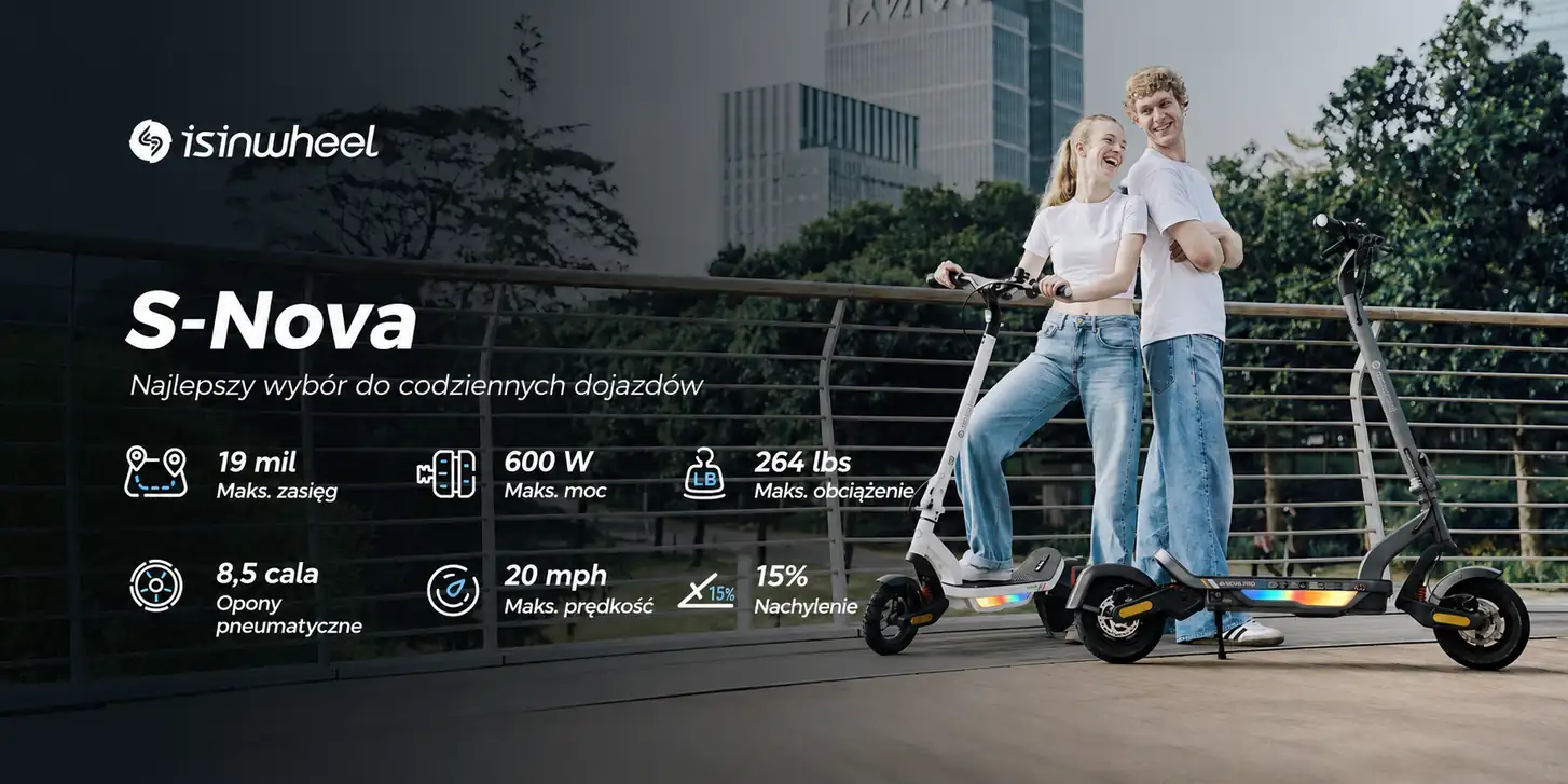 Najważniejsze parametry hulajnogi elektrycznej iSinwheel S-Nova