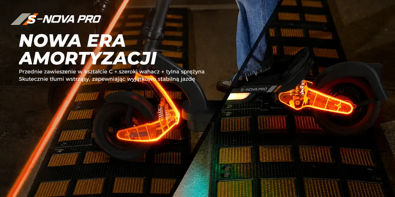 Przednie i tylne zawieszenie hulajnogi iSinwheel S-Nova Pro