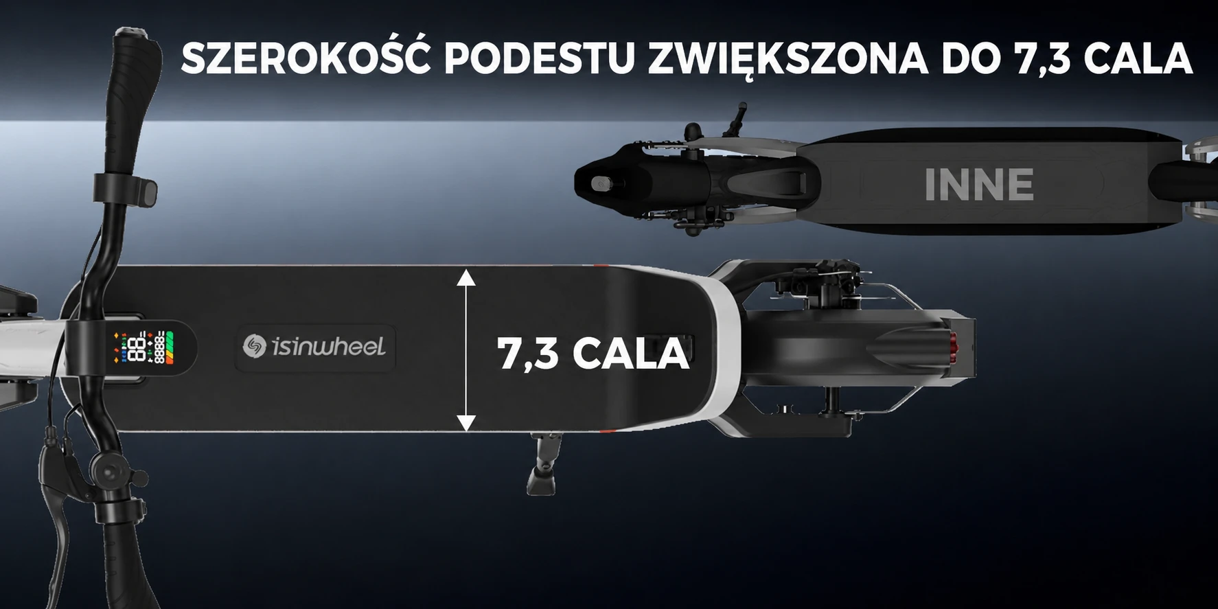 Szeroki podest 7,3 cala hulajnogi iSinwheel S-Nova