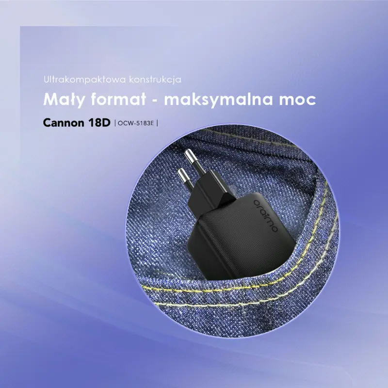 Oraimo Cannon 18D – Szybka ładowarka sieciowa 18W