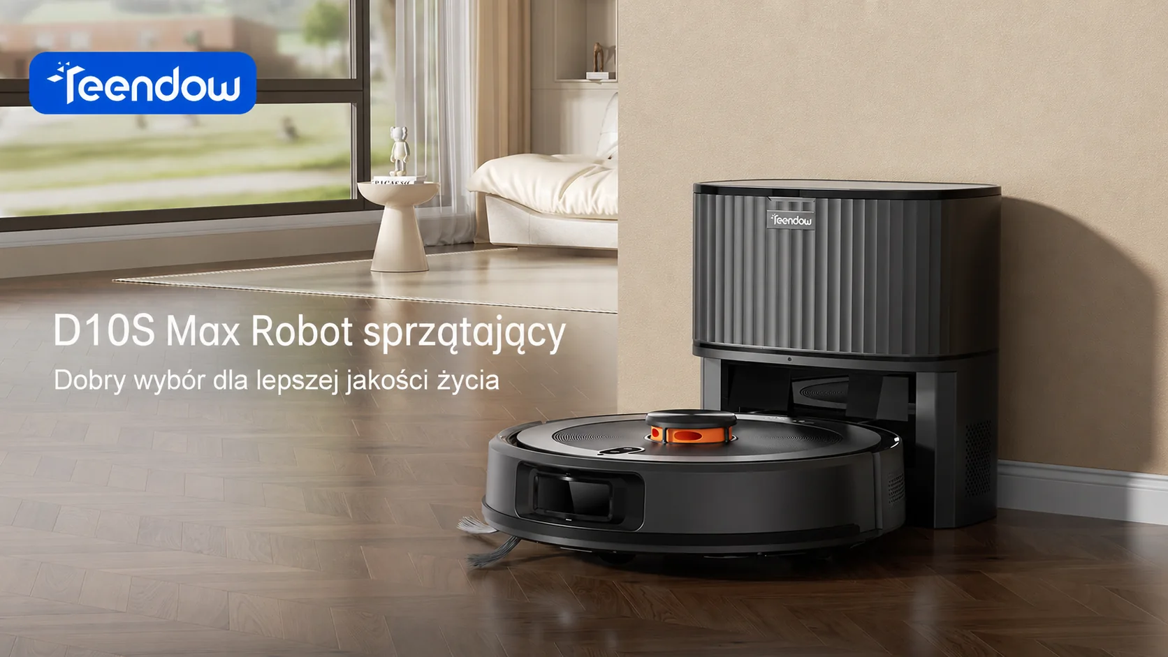 Teendow D10S Max robot sprzątający ze stacją automatycznie opróżniającą