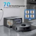 Teendow D65S Max ze stacją automatycznie opróżniającą kurz nawet przez 70 dni