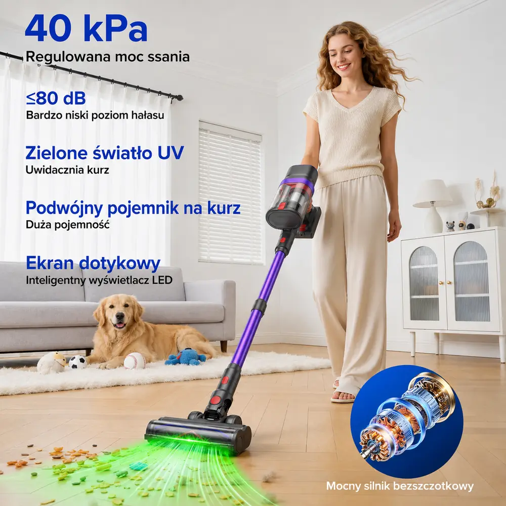Teendow V20 Strong - najważniejsze funkcje odkurzacza