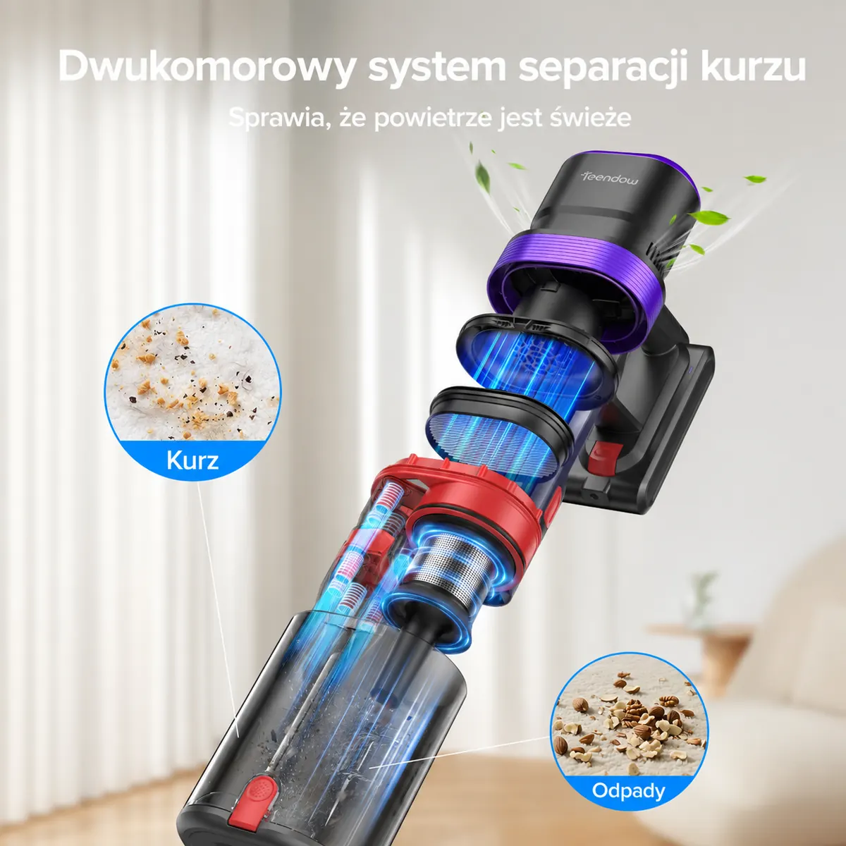 Teendow V20 Strong - dwukomorowy system separacji kurzu